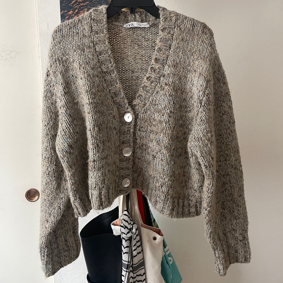 Zara Cozy Knit Cardigan Sweater - Picture 2 of 5